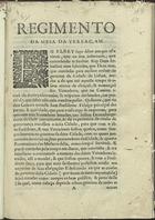 PORTUGAL.. Leis, decretos, etc., (D. Filipe I)<br/>Regimento da Mesa da Vereaçam. - [Lisboa : s.n., 1592]. - [28] p. ; 2º (26 cm)