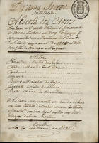 MAZZOLA, Caterino, 1745-1806<br/>Drama jocozo intitulado A escola dos ciozos : em hum so acto : traduzido livremente do idioma italiano em versos portugueses p.a se reprezentar em muzica no Real Theatro de S. Carlos em o anno de 1795 no dia do beneficiado Francisco Marquesi / [Caterino Mazzolá] 1795 Mar. 20. - [1], 27 f., enc. ; 21 cm