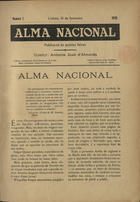 Alma nacional / dir., ed. e propr. António José d´Almeida. - S. 1, nº 1 (10 Fev. 1910)- s. 3, nº 34 (29 Set. 1910). - Lisboa : A. J. Almeida, 1910. - 26 cm