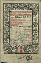 LOURENCO JUSTINIANO, Santo, 1381-1455<br/>...Ho liuro da regra & perfeyção da cõuersaçã dos monges... / ...per ho reuerendo senhor Lourenço Iustiniano primeyro patriarcha de Veneza.... - Coimbra, moesteyro de sctã Cruz : per Germã Galharde, 28 Abril 1531. - [1], 94, [1] f. : il. ; 2º (30 cm)