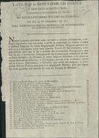 Lista dos 24 deputados em Cortes, e dos oito substitutos nomeados á pluralidade de voto... para representantes da provincia da Extremadura no Congresso Nacional. - [Lisboa] : Typ. Rollandiana, [1820]. - [1] f. desdobr. ; 24 cm