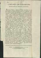 A estampa do juramento : significação da presente allegoria. - Lisboa : Impr. Regia, 1820. - [1] f. desdobr. ; 24 cm