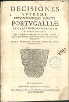 CASTRO, Gabriel Pereira de, 1571-1632<br/>Decisiones supremi, eminentissimique Senatus Portugalliae ex gravissimorum patrum responsis collectae a D. Gabriele Pereira de Castro... - Ulyssipone : apud Antonium Craesbeeck de Mello, 1674. - [12], 648 [i.é 546] p. ; 2º (30 cm)