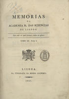 SARAIVA, Cardeal, O.S.B. 1766-1845,<br/>Memoria em que se pretende mostrar, que a lingua portugueza não he filha da latina, nem esta foi em tempo algum a lingua vulgar dos lusitanos / Francisco de S. Luiz