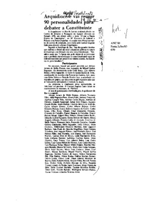 <BR>Data: 26/07/1985<BR>Fonte: Jornal do Brasil, Rio de Janeiro, p. 2, 26/07/ de 1985<BR>Endereço para citar este documento: -www2.senado.leg.br/bdsf/item/id/109920->www2.senado.leg.br/bdsf/item/id/109920