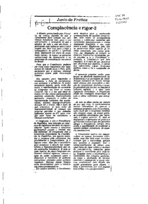 <BR>Data: 06/08/1985<BR>Fonte: Folha de São Paulo, São Paulo, p. 5, 06/08/ de 1985<BR>Endereço para citar este documento: -www2.senado.leg.br/bdsf/item/id/109218->www2.senado.leg.br/bdsf/item/id/109218