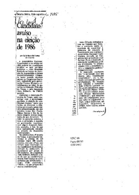 <BR>Data: 09/08/1985<BR>Fonte: Gazeta Mercantil, São Paulo, p. 1, 09/08/ de 1985<BR>Endereço para citar este documento: -www2.senado.leg.br/bdsf/item/id/109321->www2.senado.leg.br/bdsf/item/id/109321