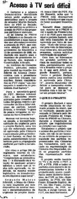 <BR>Data: 14/08/1985<BR>Fonte: Correio Braziliense, Brasília, nº 8170, p. 5, 14/08/ de 1985<BR>Endereço para citar este documento: ->www2.senado.leg.br/bdsf/item/id/109628