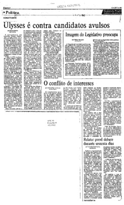 <BR>Data: 14/08/1985<BR>Fonte: Gazeta Mercantil, São Paulo, p. 6, 14/08/ de 1985<BR>Endereço para citar este documento: ->www2.senado.leg.br/bdsf/item/id/109889