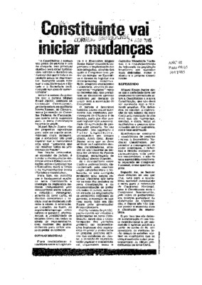 <BR>Data: 24/08/1985<BR>Fonte: Correio Braziliense, Brasília, nº 8179, 24/08/ de 1985<BR>Endereço para citar este documento: -www2.senado.leg.br/bdsf/item/id/109656->www2.senado.leg.br/bdsf/item/id/109656