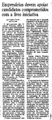 <BR>Data: 30/08/1985<BR>Fonte: Gazeta Mercantil, São Paulo, 30/08/ de 1985<BR>Endereço para citar este documento: ->www2.senado.leg.br/bdsf/item/id/109749