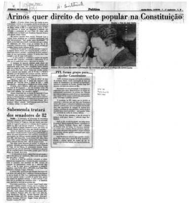 <BR>Data: 14/06/1985<BR>Fonte: Jornal do Brasil, Rio de Janeiro, p. 3, 14/06/ de 1985<BR>Endereço para citar este documento: -www2.senado.leg.br/bdsf/item/id/110643->www2.senado.leg.br/bdsf/item/id/110643