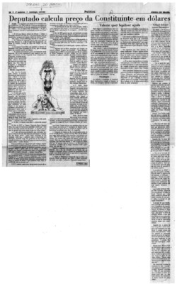 <BR>Data: 16/06/1985<BR>Fonte: Jornal do Brasil, Rio de Janeiro, p. 12, 16/06/ de 1985<BR>Endereço para citar este documento: ->www2.senado.leg.br/bdsf/item/id/110459