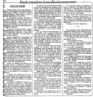 <BR>Data: 30/06/1985<BR>Fonte: O Estado de São Paulo, São Paulo, p. 4, 30/06/ de 1985<BR>Endereço para citar este documento: -www2.senado.leg.br/bdsf/item/id/110436->www2.senado.leg.br/bdsf/item/id/110436