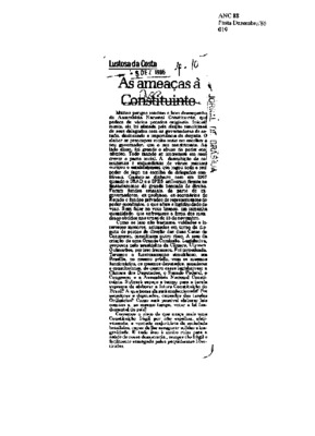 <BR>Data: 05/12/1986<BR>Fonte: Jornal de Brasília, Brasília, nº 4278, p. 10, 05/12/ de 1986<BR>Endereço para citar este documento: -www2.senado.leg.br/bdsf/item/id/117673->www2.senado.leg.br/bdsf/item/id/117673