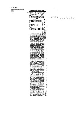 <BR>Data: 10/12/1986<BR>Fonte: Gazeta Mercantil, São Paulo, p. 25, 10/12/ de 1986<BR>Endereço para citar este documento: -www2.senado.leg.br/bdsf/item/id/116939->www2.senado.leg.br/bdsf/item/id/116939