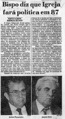 <BR>Data: 30/12/1986<BR>Fonte: O Estado de São Paulo, São Paulo, p. 4, 30/12/ de 1986<BR>Endereço para citar este documento: -www2.senado.leg.br/bdsf/item/id/114365->www2.senado.leg.br/bdsf/item/id/114365