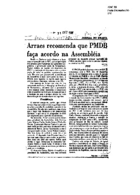 <BR>Data: 31/12/1986<BR>Fonte: Jornal do Brasil, Rio de Janeiro, p. 4, 31/12/ de 1986<BR>Endereço para citar este documento: -www2.senado.leg.br/bdsf/item/id/117335->www2.senado.leg.br/bdsf/item/id/117335