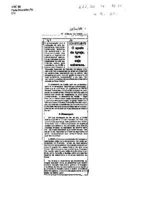 <BR>Data: 31/12/1986<BR>Fonte: Jornal da Tarde, São Paulo, nº 6471, p. 5, 31/12 de 1986<BR>Endereço para citar este documento: -www2.senado.leg.br/bdsf/item/id/116384->www2.senado.leg.br/bdsf/item/id/116384