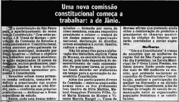 <BR>Data: 04/06/1986<BR>Fonte: Jornal da Tarde, São Paulo, nº 6292, p. 5, 04/06/ de 1986<BR>Endereço para citar este documento: ->www2.senado.leg.br/bdsf/item/id/114827