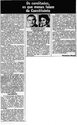 <BR>Data: 04/06/1986<BR>Fonte: Jornal da Tarde, São Paulo, nº 6292, p. 5, 04/06 de 1986<BR>Endereço para citar este documento: ->www2.senado.leg.br/bdsf/item/id/114828