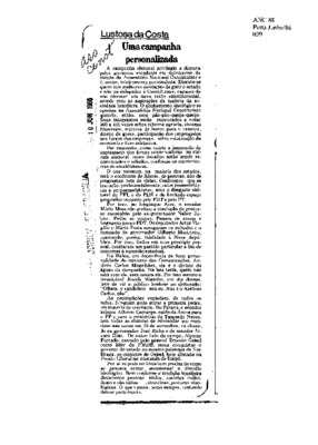 <BR>Data: 10/06/1986<BR>Fonte: Jornal de Brasília, Brasília, nº 4123, 10/06/ de 1986<BR>Endereço para citar este documento: -www2.senado.leg.br/bdsf/item/id/117171->www2.senado.leg.br/bdsf/item/id/117171