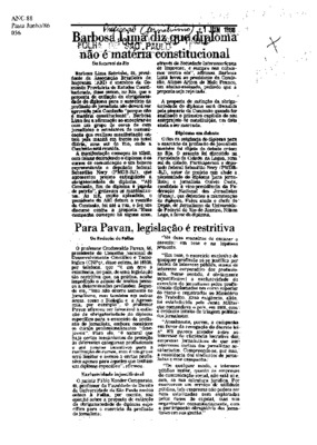 <BR>Data: 11/06/1986<BR>Fonte: Folha de São Paulo, São Paulo, 11/06/ de 1986<BR>Endereço para citar este documento: -www2.senado.leg.br/bdsf/item/id/114040->www2.senado.leg.br/bdsf/item/id/114040