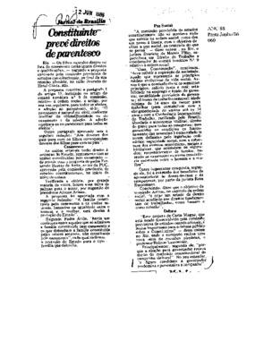 <BR>Data: 12/06/1986<BR>Fonte: Jornal de Brasília, Brasília, nº 4125, 12/06/ de 1986<BR>Endereço para citar este documento: -www2.senado.leg.br/bdsf/item/id/117176->www2.senado.leg.br/bdsf/item/id/117176