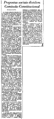 <BR>Data: 15/06/1986<BR>Fonte: Folha de São Paulo, São Paulo, p. 4, 15/06/ de 1986<BR>Endereço para citar este documento: -www2.senado.leg.br/bdsf/item/id/117288->www2.senado.leg.br/bdsf/item/id/117288