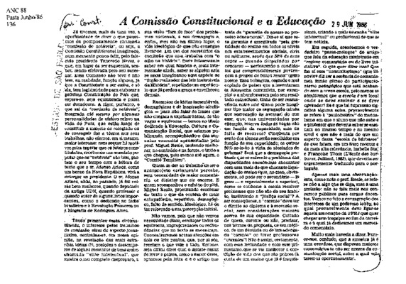 <BR>Data: 29/06/1986<BR>Fonte: O Estado de São Paulo, São Paulo, p. 3, 29/06/ de 1986<BR>Endereço para citar este documento: -www2.senado.leg.br/bdsf/item/id/115326->www2.senado.leg.br/bdsf/item/id/115326