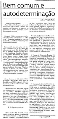 <BR>Data: 01/11/1986<BR>Fonte: Correio Braziliense, Brasília, nº 8609, p. 3-4, 01/11/ de 1986<BR>Endereço para citar este documento: ->www2.senado.leg.br/bdsf/item/id/117581