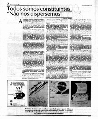 <BR>Data: 08/11/1986<BR>Fonte: Correio Braziliense, Brasília, nº 8616, p. 2, 08/11/ de 1986<BR>Endereço para citar este documento: -www2.senado.leg.br/bdsf/item/id/117567->www2.senado.leg.br/bdsf/item/id/117567