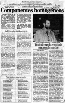 <BR>Data: 11/11/1986<BR>Fonte: Jornal de Brasília, Brasília, nº 4256, 11/11/ de 1986<BR>Endereço para citar este documento: -www2.senado.leg.br/bdsf/item/id/115465->www2.senado.leg.br/bdsf/item/id/115465