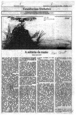 <BR>Data: 12/11/1986<BR>Fonte: Folha de São Paulo, São Paulo, p. 43, 12/11/ de 1986<BR>Endereço para citar este documento: -www2.senado.leg.br/bdsf/item/id/117827->www2.senado.leg.br/bdsf/item/id/117827