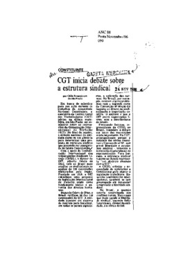 <BR>Data: 24/11/1986<BR>Fonte: Gazeta Mercantil, São Paulo, p. 13, 24/11/ de 1986<BR>Endereço para citar este documento: -www2.senado.leg.br/bdsf/item/id/117724->www2.senado.leg.br/bdsf/item/id/117724