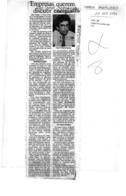 <BR>Data: 27/11/1986<BR>Fonte: Correio Braziliense, Brasília, nº 8635, 27/11/ de 1986<BR>Endereço para citar este documento: ->www2.senado.leg.br/bdsf/item/id/114173