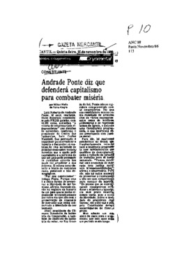 <BR>Data: 27/11/1986<BR>Fonte: Gazeta Mercantil, São Paulo, p. 10, 27/11/ de 1986<BR>Endereço para citar este documento: -www2.senado.leg.br/bdsf/item/id/117725->www2.senado.leg.br/bdsf/item/id/117725