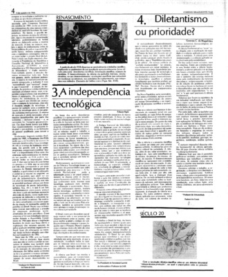 <BR>Data: 01/04/1986<BR>Fonte: Correio Braziliense, Brasília, nº 8395, p. 4, 01/04/ de 1986<BR>Endereço para citar este documento: -www2.senado.leg.br/bdsf/item/id/117692->www2.senado.leg.br/bdsf/item/id/117692