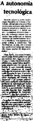 <BR>Data: 01/04/1986<BR>Fonte: Correio Braziliense, Brasília, nº 8395, p. 5, 01/04/ de 1986<BR>Endereço para citar este documento: -www2.senado.leg.br/bdsf/item/id/117715->www2.senado.leg.br/bdsf/item/id/117715