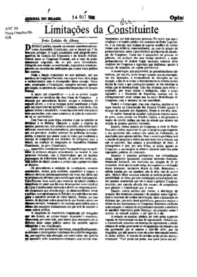 <BR>Data: 14/10/1986<BR>Fonte: Jornal do Brasil, Rio de Janeiro, p. 11, 14/10/ de 1986<BR>Endereço para citar este documento: -www2.senado.leg.br/bdsf/item/id/117752->www2.senado.leg.br/bdsf/item/id/117752