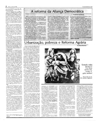 <BR>Data: 18/10/1986<BR>Fonte: Correio Braziliense, Brasília, nº 8595, p. 4, 18/10/ de 1986<BR>Endereço para citar este documento: -www2.senado.leg.br/bdsf/item/id/117790->www2.senado.leg.br/bdsf/item/id/117790