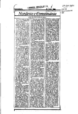 <BR>Data: 27/10/1986<BR>Fonte: Correio Braziliense, Brasília, nº 8604, p. 5, 27/10/ de 1986<BR>Endereço para citar este documento: -www2.senado.leg.br/bdsf/item/id/117764->www2.senado.leg.br/bdsf/item/id/117764