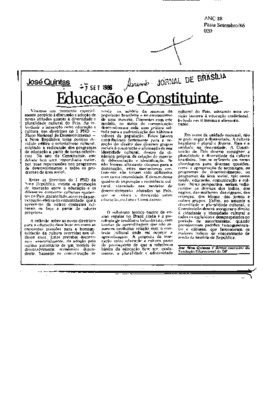 <BR>Data: 07/09/1986<BR>Fonte: Jornal de Brasília, Brasília, nº 4201, p. 10, 07/09/ de 1986<BR>Endereço para citar este documento: -www2.senado.leg.br/bdsf/item/id/115339->www2.senado.leg.br/bdsf/item/id/115339