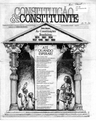 <BR>Data: 13/09/1986<BR>Fonte: Correio Braziliense, Brasília, nº 8560, p. 1-8, 13/09/ de 1986<BR>Endereço para citar este documento: -www2.senado.leg.br/bdsf/item/id/117547->www2.senado.leg.br/bdsf/item/id/117547