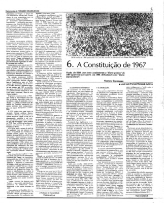 <BR>Data: 13/09/1986<BR>Fonte: Correio Braziliense, Brasília, nº 8560, p. 5-6, 13/09/ de 1986<BR>Endereço para citar este documento: -www2.senado.leg.br/bdsf/item/id/117541->www2.senado.leg.br/bdsf/item/id/117541