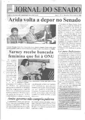 <BR>Data: 12/04/1995<BR>Responsabilidade: Senado Federal, Secretaria de Comunicação Social<BR>Endereço para citar este documento: ->www2.senado.leg.br/bdsf/item/id/496987