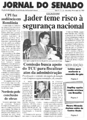 <BR>Data: 19/05/1995<BR>Responsabilidade: Senado Federal, Secretaria de Comunicação Social<BR>Endereço para citar este documento: -www2.senado.leg.br/bdsf/item/id/496999->www2.senado.leg.br/bdsf/item/id/496999