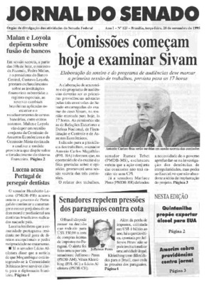 <BR>Data: 28/11/1995<BR>Responsabilidade: Senado Federal, Secretaria de Comunicação Social<BR>Endereço para citar este documento: -www2.senado.leg.br/bdsf/item/id/497112->www2.senado.leg.br/bdsf/item/id/497112