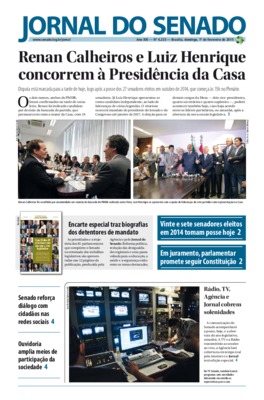 <BR>Data: 01/02/2015<BR>Responsabilidade: Senado Federal, Secretaria de Comunicação Social<BR>Endereço para citar este documento: -www2.senado.gov.br/bdsf/item/id/506222->www2.senado.gov.br/bdsf/item/id/506222