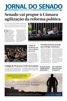 <BR>Data: 25/02/2015<BR>Responsabilidade: Senado Federal, Secretaria de Comunicação Social<BR>Endereço para citar este documento: -www2.senado.gov.br/bdsf/item/id/506686->www2.senado.gov.br/bdsf/item/id/506686